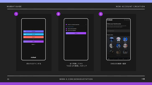 アカウント作成